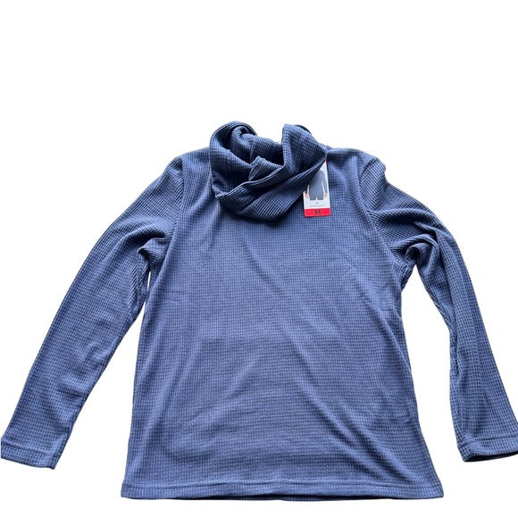 Rainforest Lounge Men's Soft Textured Hoodies TWO Size M Blue Beige Long Sleeve - Picture 3 of 8